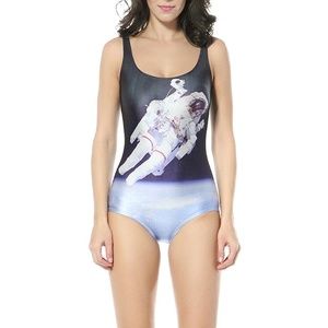 🌌🌊Space Babe Astronaut One Piece Swimsuit
